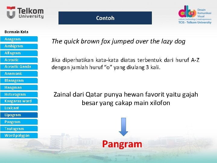 Contoh Bermain Kata Anagram Ambigram The quick brown fox jumped over the lazy dog Contoh Bermain Kata Anagram Ambigram The quick brown fox jumped over the lazy dog
