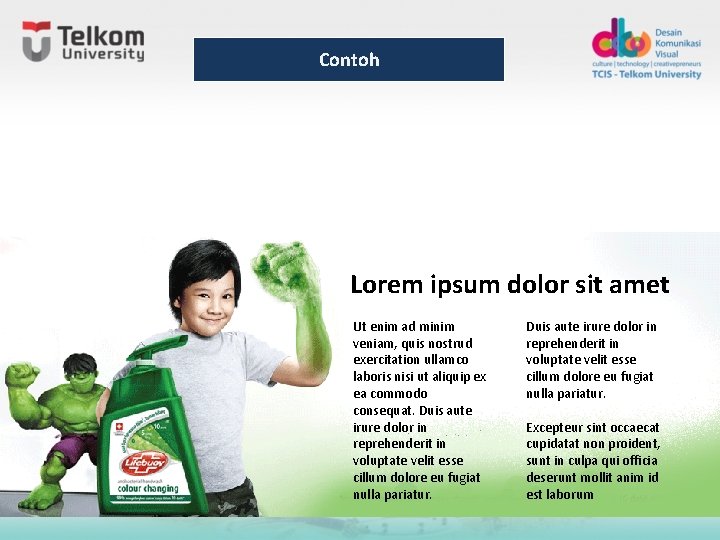 Contoh Lorem ipsum dolor sit amet Ut enim ad minim veniam, quis nostrud exercitation Contoh Lorem ipsum dolor sit amet Ut enim ad minim veniam, quis nostrud exercitation