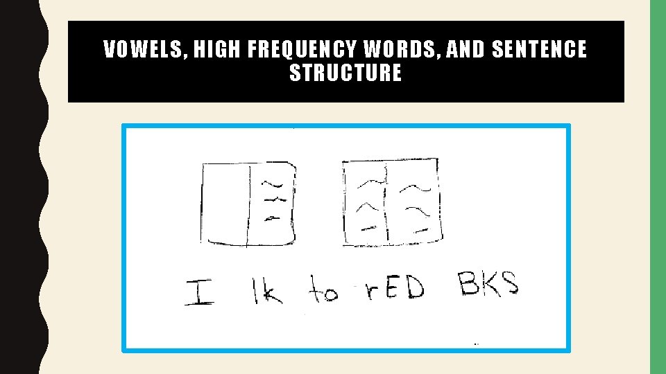 VOWELS, HIGH FREQUENCY WORDS, AND SENTENCE STRUCTURE 