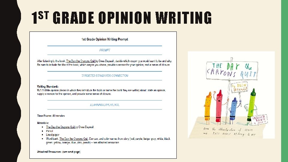 ST 1 GRADE OPINION WRITING 