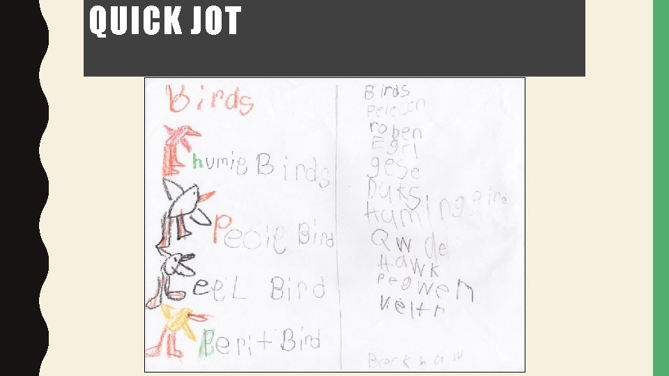 QUICK JOT 