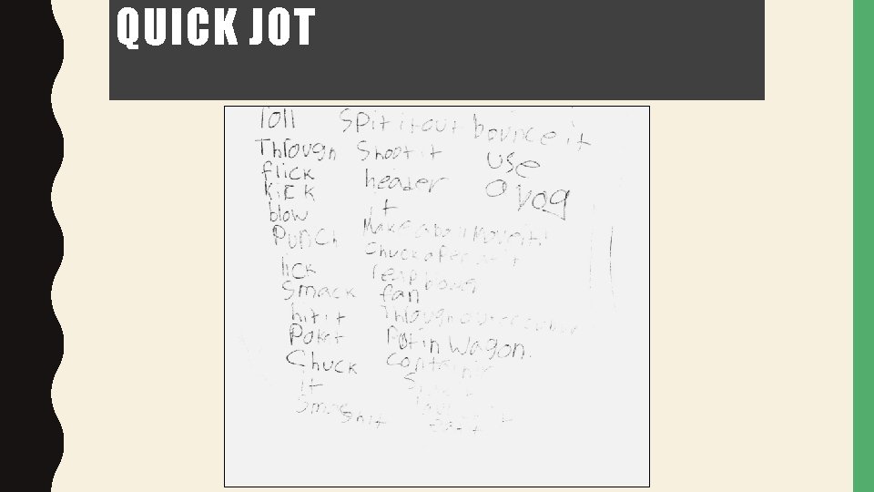 QUICK JOT 