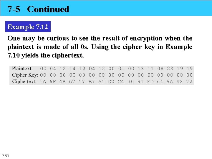 7 -5 Continued Example 7. 12 One may be curious to see the result 7 -5 Continued Example 7. 12 One may be curious to see the result