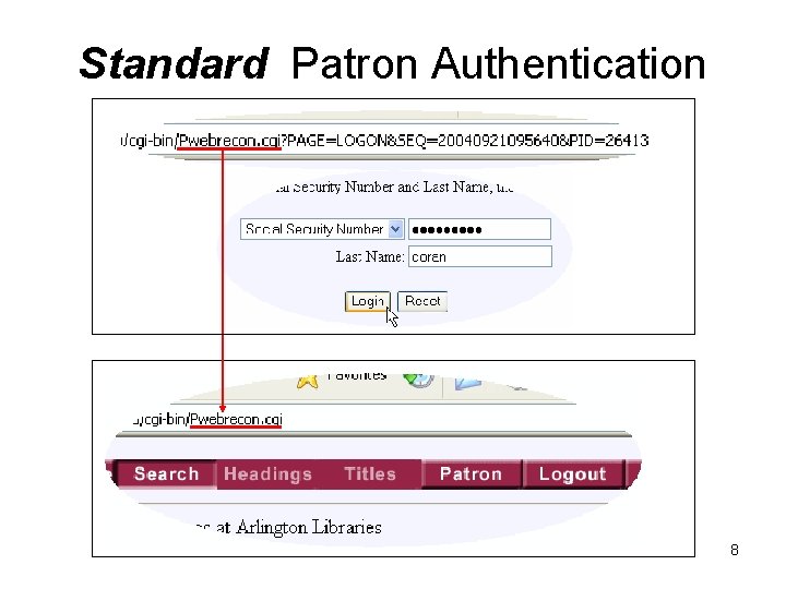 Standard Patron Authentication 8 Standard Patron Authentication 8