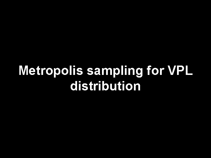 Metropolis sampling for VPL distribution 