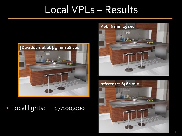 Local VPLs – Results VSL: 6 min 25 sec [Davidovič et al. ]: 5