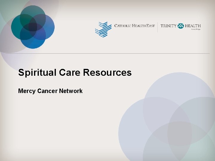Spiritual Care Resources Mercy Cancer Network 