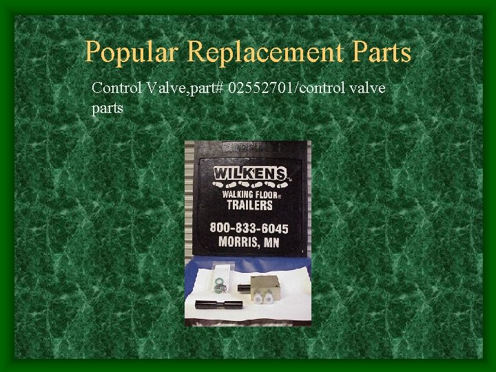 Popular Replacement Parts Control Valve, part# 02552701/control valve parts Popular Replacement Parts Control Valve, part# 02552701/control valve parts