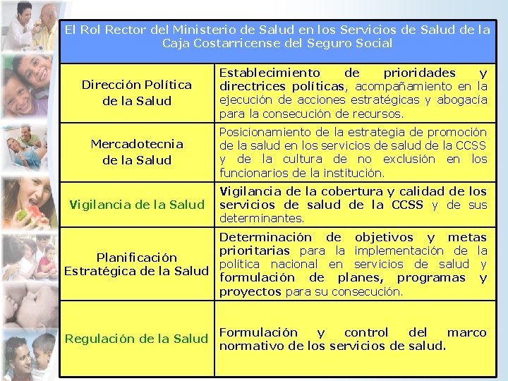 El Rol Rector del Ministerio de Salud en los Servicios de Salud de la El Rol Rector del Ministerio de Salud en los Servicios de Salud de la