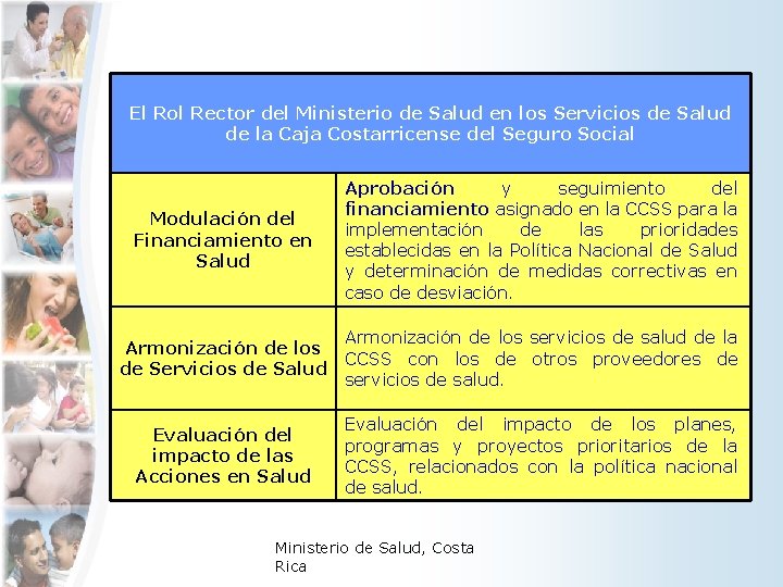 El Rol Rector del Ministerio de Salud en los Servicios de Salud de la El Rol Rector del Ministerio de Salud en los Servicios de Salud de la