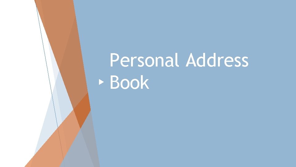 Personal Address Book 