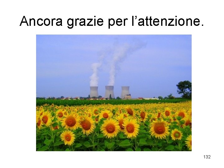 Ancora grazie per l’attenzione. 132 