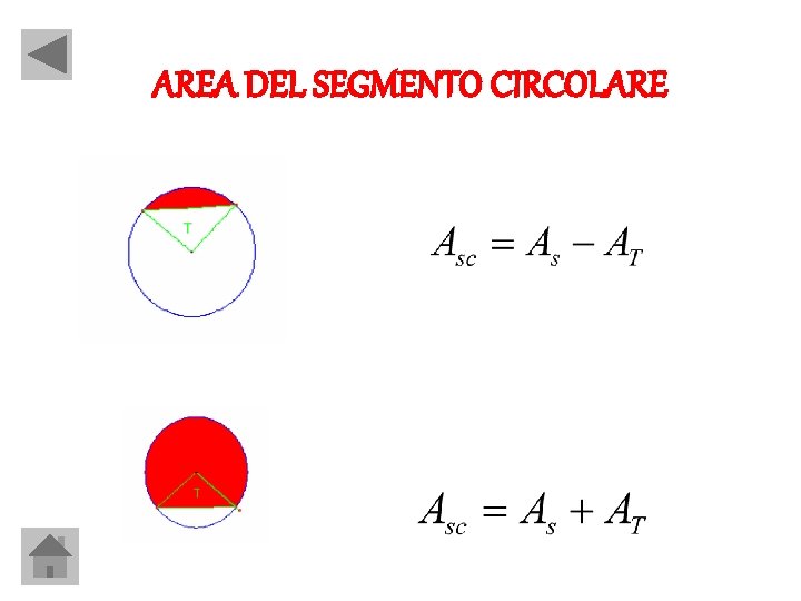 AREA DEL SEGMENTO CIRCOLARE 