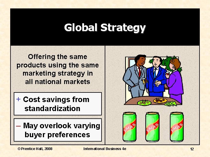 Global Strategy Offering the same products using the same marketing strategy in all national