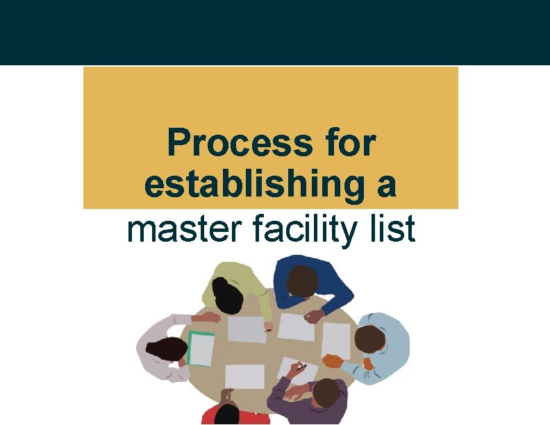 Process for establishing a master facility list 