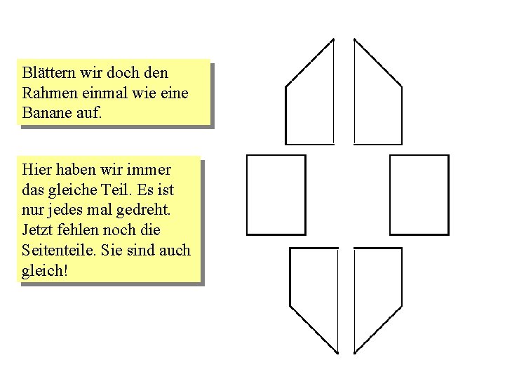 Blättern wir doch den Rahmen einmal wie eine Banane auf. Hier haben wir immer