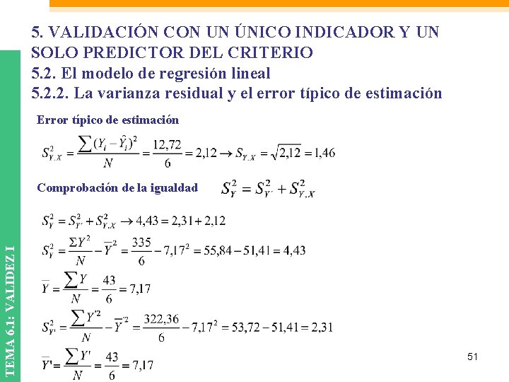 5. VALIDACIÓN CON UN ÚNICO INDICADOR Y UN SOLO PREDICTOR DEL CRITERIO 5. 2. 5. VALIDACIÓN CON UN ÚNICO INDICADOR Y UN SOLO PREDICTOR DEL CRITERIO 5. 2.