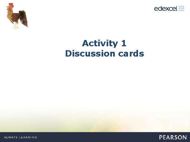 Activity 1 Discussion cards 
