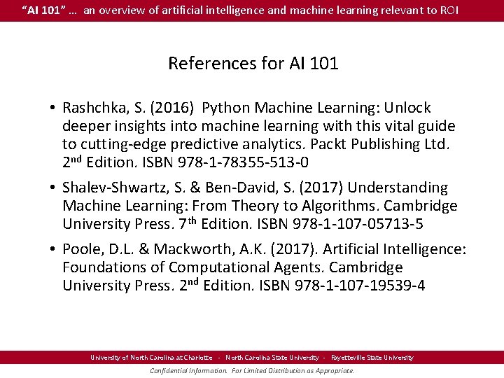 “AI 101” … an overview of artificial intelligence and machine learning relevant to ROI