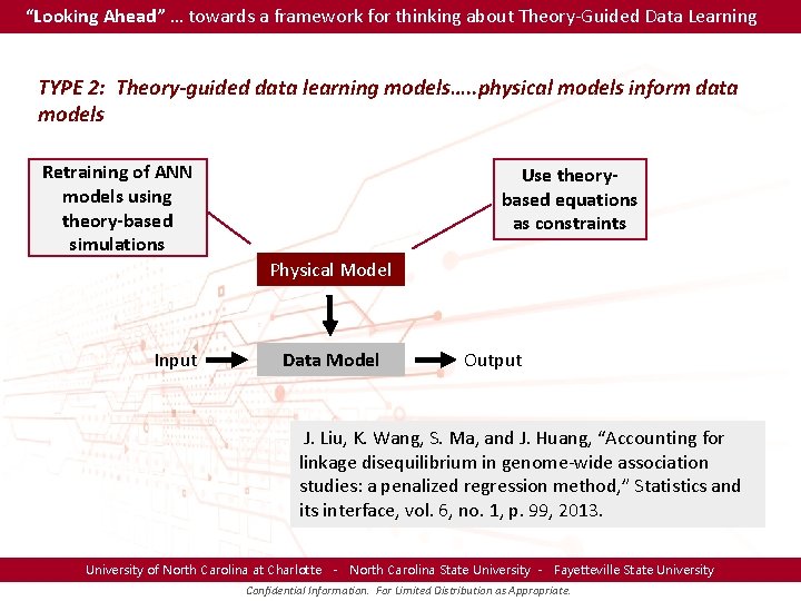 “Looking Ahead” … towards a framework for thinking about Theory-Guided Data Learning TYPE 2:
