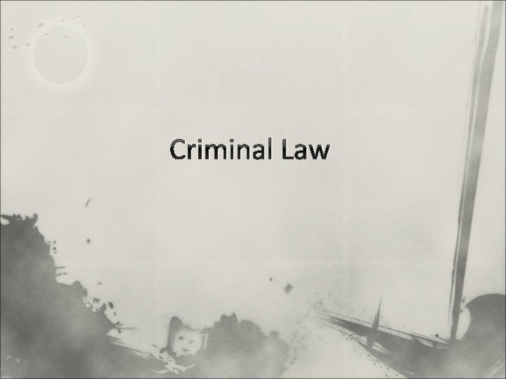 Criminal Law 