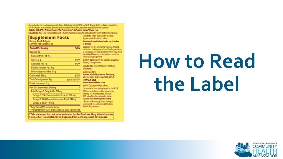 How to Read the Label 