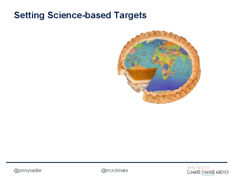 INSERT SLIDE TITLE HERE Setting Science-based Targets <INSERT DESCRIPTION HERE IF NECESSARY> @jonnysadler @mcrclimate