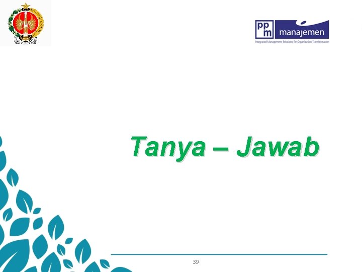 Tanya – Jawab 39 