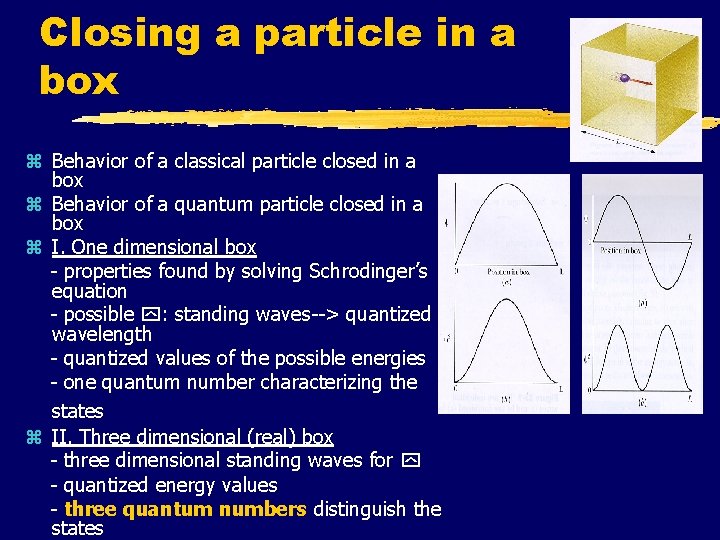 Closing a particle in a box z Behavior of a classical particle closed in