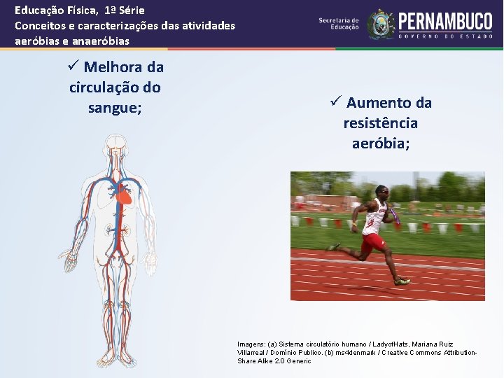 Educação Física, 1ª Série Conceitos e caracterizações das atividades aeróbias e anaeróbias ü Melhora