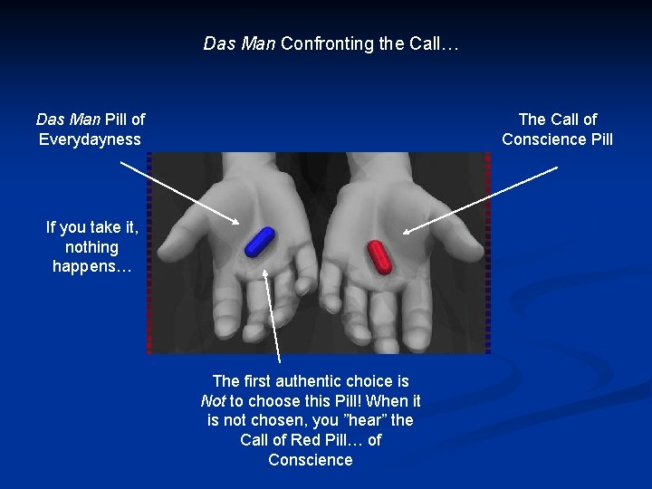 Das Man Confronting the Call… Das Man Pill of Everydayness The Call of Conscience