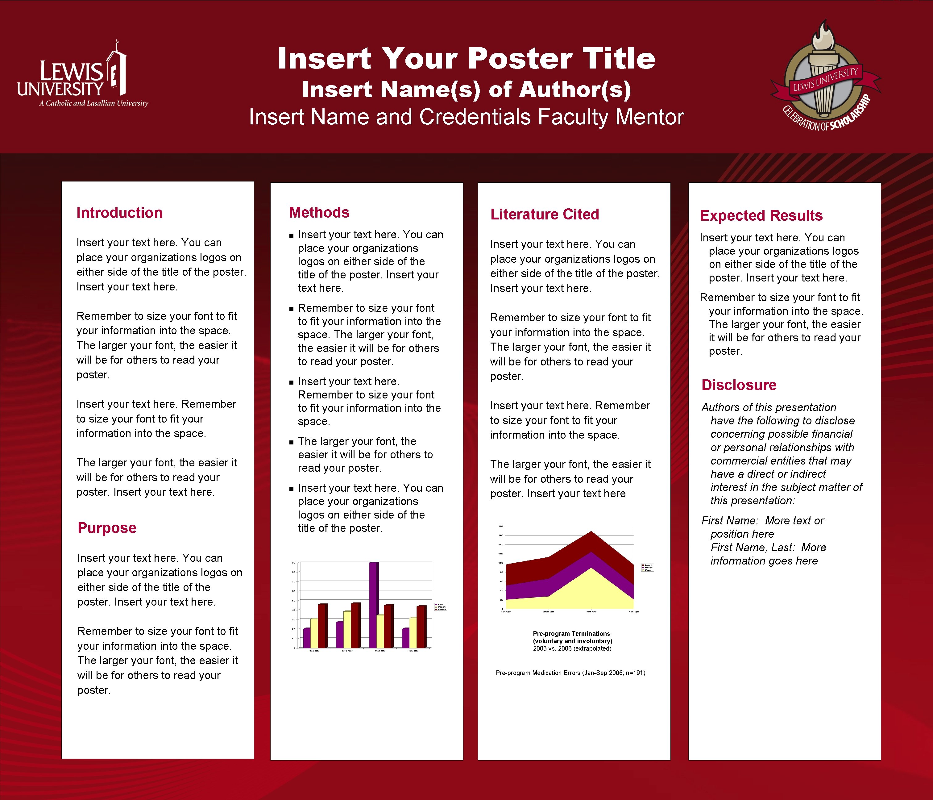 Insert Your Poster Title Insert Name(s) of Author(s) Insert Name and Credentials Faculty Mentor