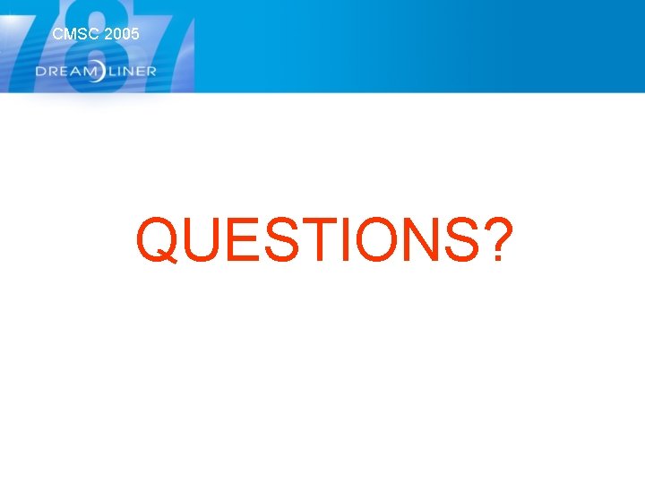 CMSC 2005 QUESTIONS? CMSC 2005 QUESTIONS?