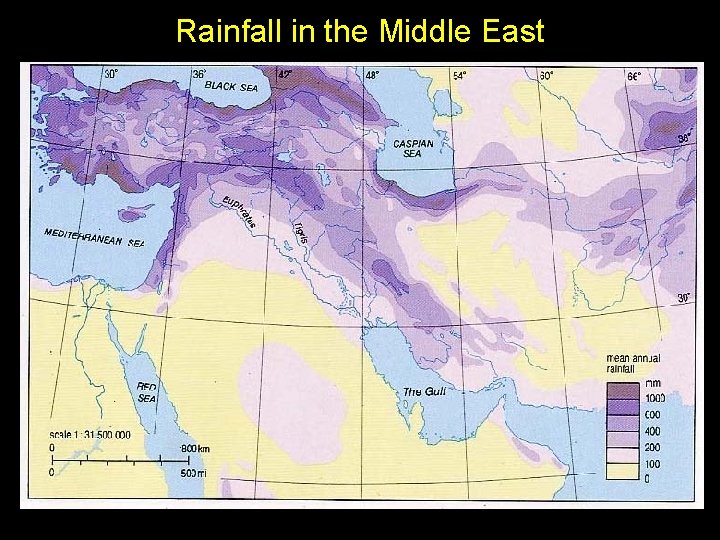 Rainfall in the Middle East 