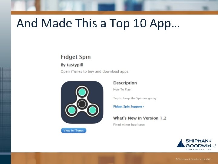 And Made This a Top 10 App… 