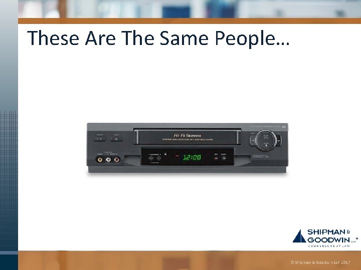 These Are The Same People… 