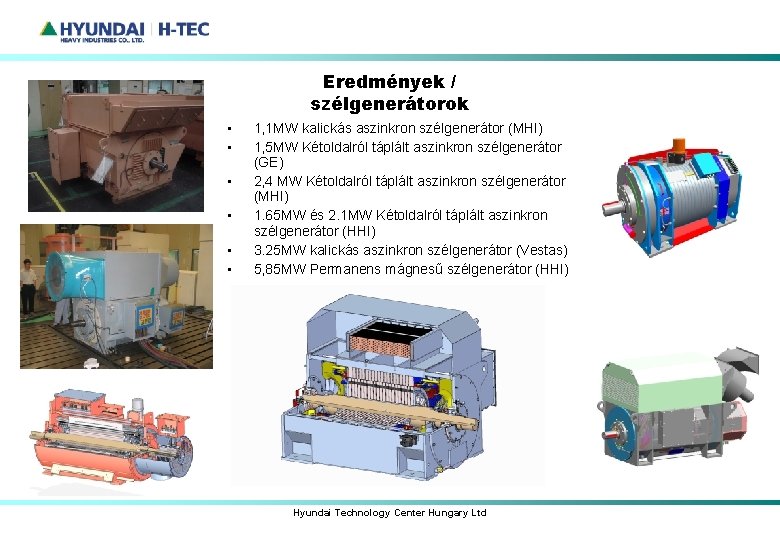 Eredmények / szélgenerátorok • • • 1, 1 MW kalickás aszinkron szélgenerátor (MHI) 1, Eredmények / szélgenerátorok • • • 1, 1 MW kalickás aszinkron szélgenerátor (MHI) 1,