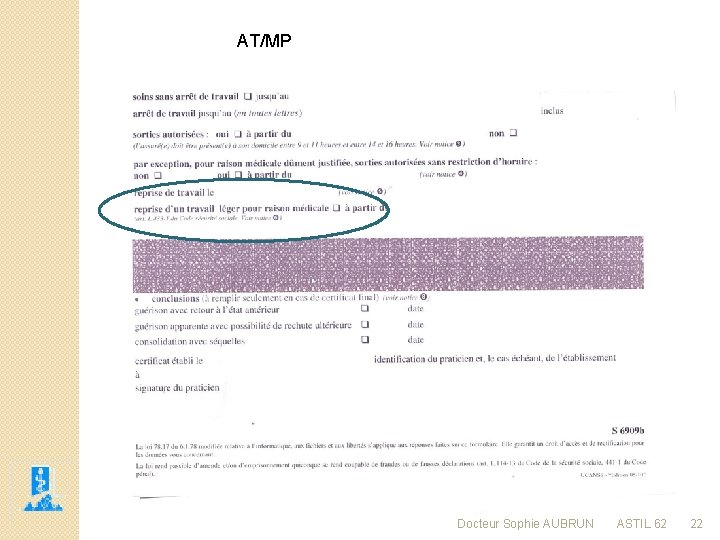 AT/MP Docteur Sophie AUBRUN ASTIL 62 22 