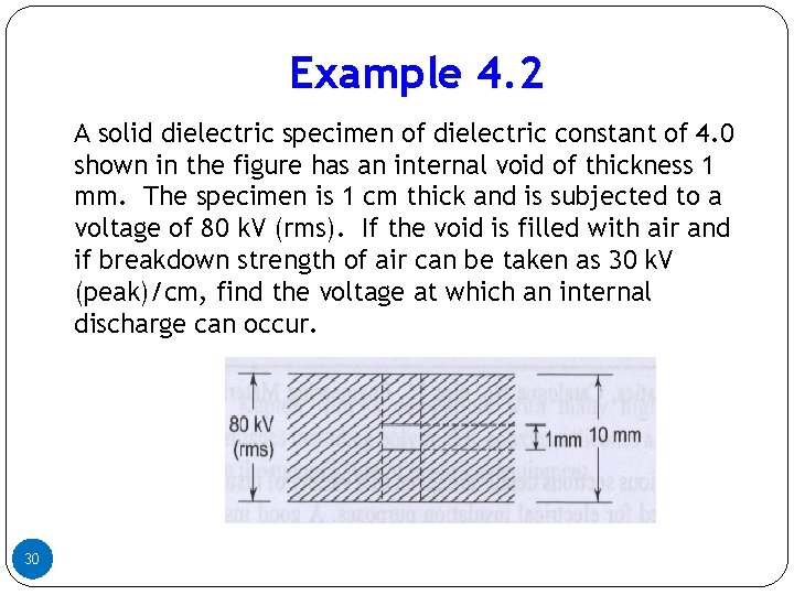 Example 4. 2 A solid dielectric specimen of dielectric constant of 4. 0 shown Example 4. 2 A solid dielectric specimen of dielectric constant of 4. 0 shown