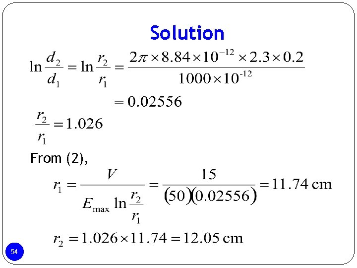 Solution From (2), 54 Solution From (2), 54