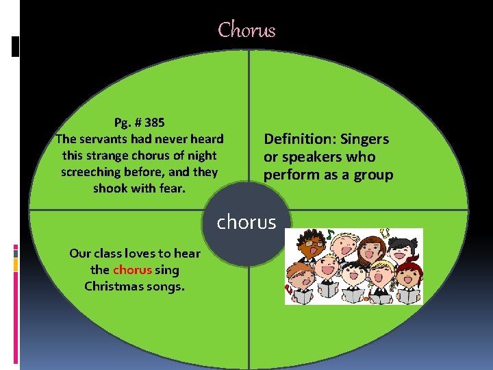 Chorus Pg. # 385 The servants had never heard this strange chorus of night Chorus Pg. # 385 The servants had never heard this strange chorus of night