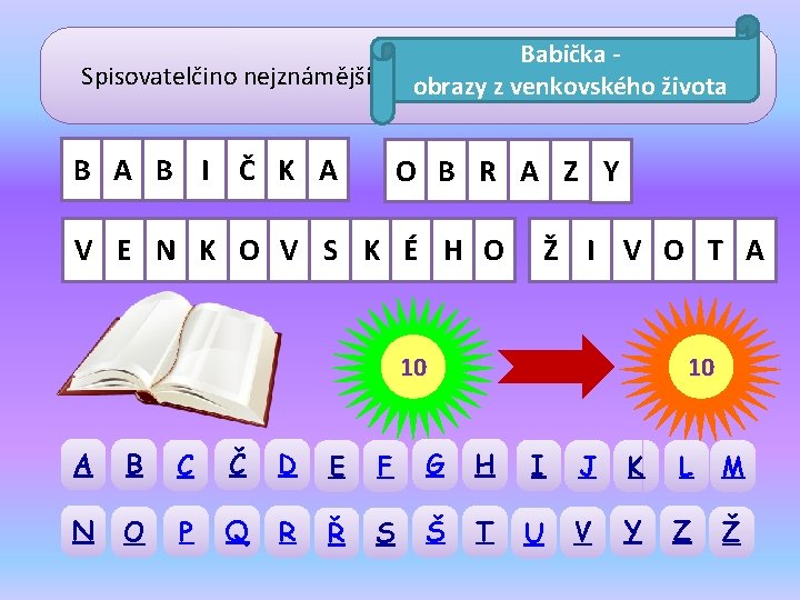 Babička Spisovatelčino nejznámější díloobrazy – úplnýz název i s podtitulem. venkovského života B A