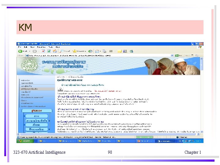 KM 323 -670 Artificial Intelligence 98 Chapter 1 