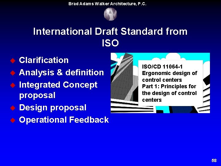 Brad Adams Walker Architecture, P. C. International Draft Standard from ISO u u u Brad Adams Walker Architecture, P. C. International Draft Standard from ISO u u u