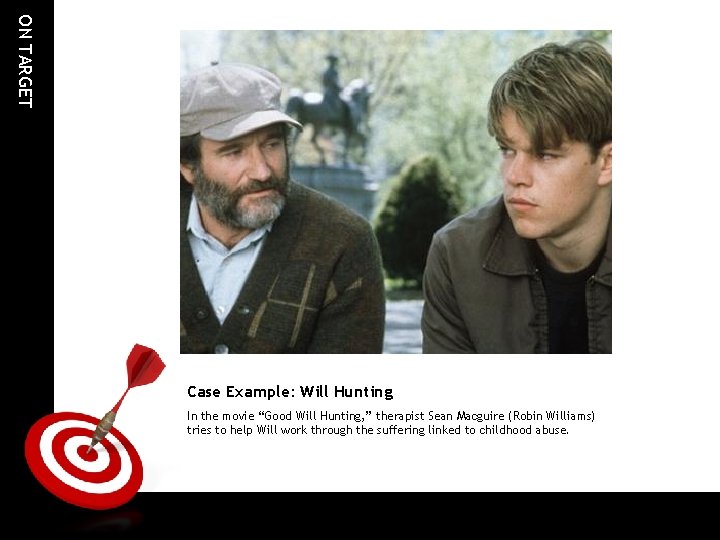 ON TARGET Case Example: Will Hunting In the movie “Good Will Hunting, ” therapist