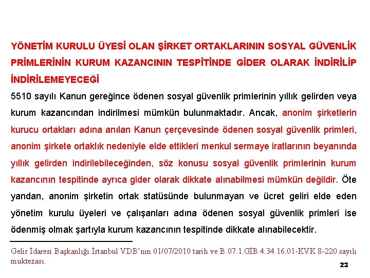 Kurumlar Vergsnn Beyaninda Zellkl Konular Dr Nedim Trkmen