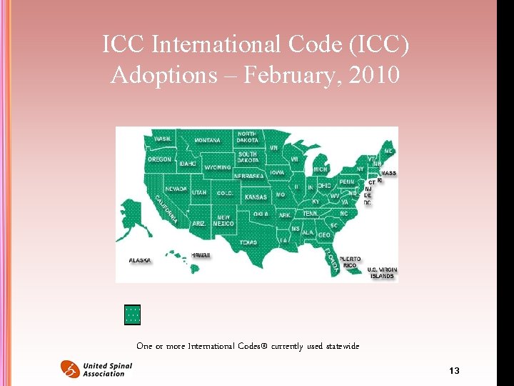 ICC International Code (ICC) Adoptions – February, 2010 One or more International Codes® currently ICC International Code (ICC) Adoptions – February, 2010 One or more International Codes® currently