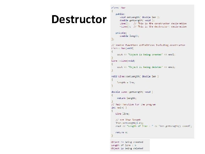 Destructor Example 48 
