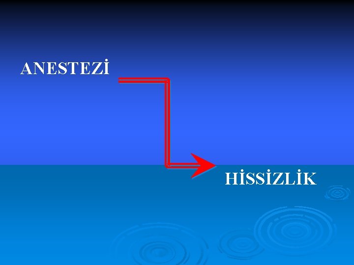 ANESTEZİ HİSSİZLİK 