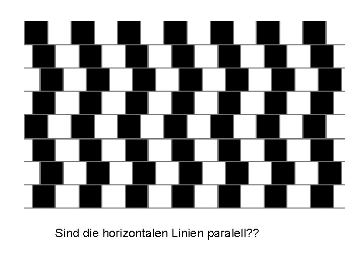 Sind die horizontalen Linien paralell? ? 
